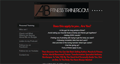 Desktop Screenshot of abfitnesstrainer.com