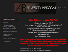 Tablet Screenshot of abfitnesstrainer.com